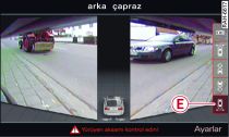 Bilgilendirici sistem: Arka çapraz mod