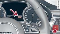 Instrument cluster: Mileage recorder and reset button