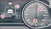 Instrumentenpaneel: adaptive cruise control