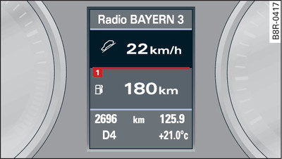 Kombiinstrument: Bergabfahrassistent