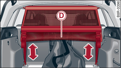 Behind the backrest: Changing position of load guard