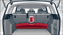 Luggage compartment: stowage compartment* for cover