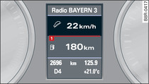 Instrument cluster: Downhill assist function