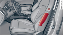 Location of side airbag in driver's seat