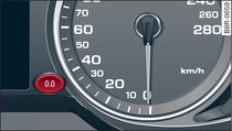 Instrument cluster: Reset button