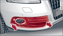 Front bumper: trim panel