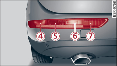 Halogen rear lights: Bulbs in bumper