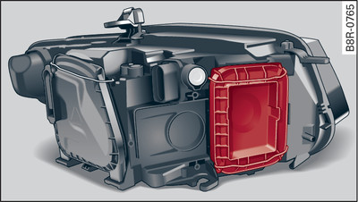 Headlight unit: Cover (highlighted)