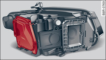 Headlight unit: Cover (highlighted)