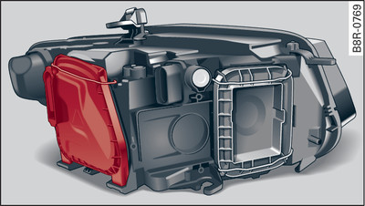 Headlight unit: Cover (highlighted)