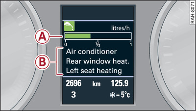 Instrument cluster: Auxiliaries