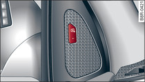 Puerta del conductor: Tecla del side assist