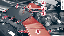 Compartimento del motor: Carcasa del filtro de aire