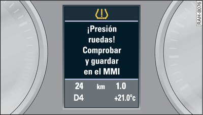 Cuadro de instrumentos: Testigo de control con indicación para el conductor