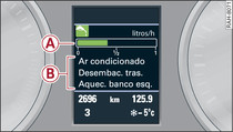 Painel de instrumentos: aparelhos de consumo adicionais