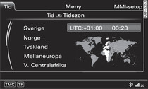 Ställa in tidszon