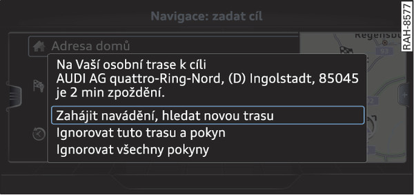 Obr. 209 Pokyn k osobní trase