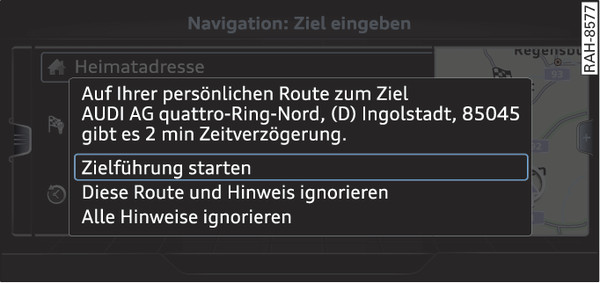 Abb. 209 Hinweis zur persönlichen Route