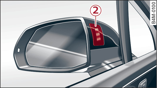 Fig. 131 Warning lamp on exterior mirror