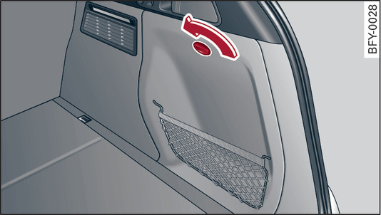 Fig. 271 Right-hand side trim in luggage compartment: Opening trim