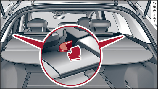 Fig. 72 Luggage compartment: Removing/installing luggage compartment cover