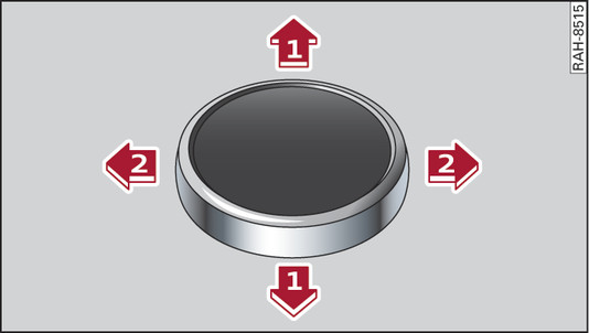 Fig. 182 Applies to: vehicles with joystick function How to use the rotary pushbutton with joystick function