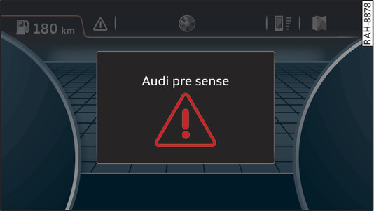 Fig. 125 Instrument cluster: Collision warning