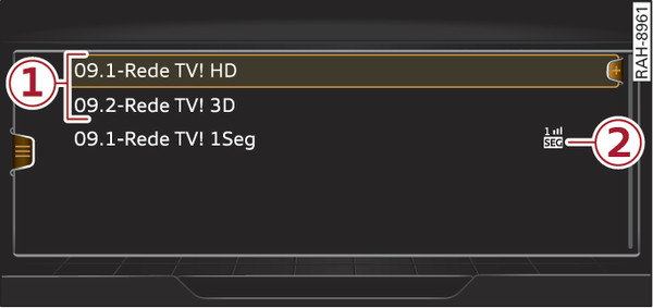 Fig. 234 TV channel list