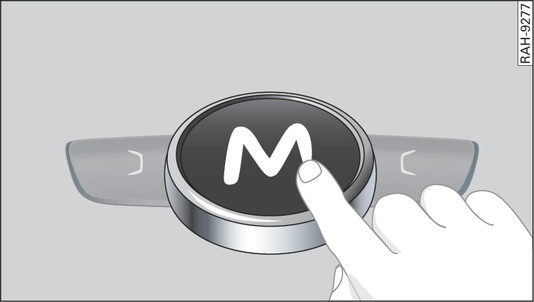 Fig. 174 Applies to: vehicles with manual gearbox and MMI touch pad Example: entering a navigation destination using the MMI touch pad