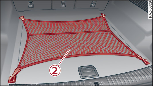 Fig. 80 Luggage compartment: Stretch net attached (example)