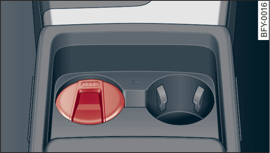 Fig. 66 Console centrale avant : cendrier