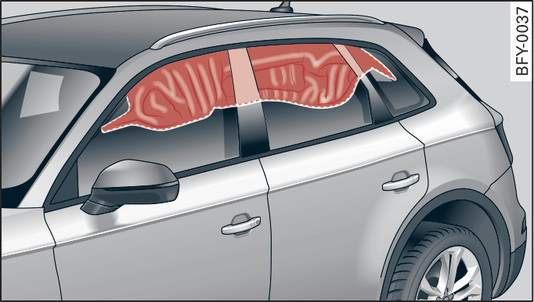 Fig. 265 Airbags rideaux déployés