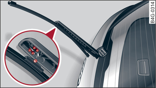 Fig. 51Limpa-vidros traseiro: Fixar a escova do limpa-vidros