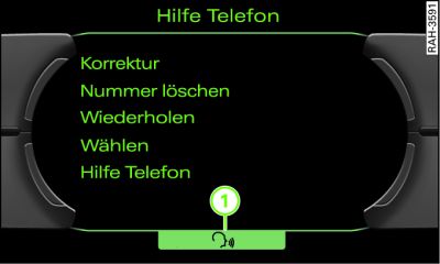 Hilfe-Texte im MMI-Display