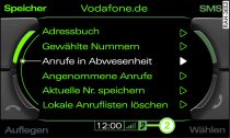 Telefonnummer aus einer Liste wählen