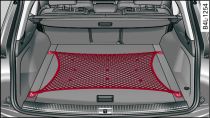 Gepäckraum: Gespanntes Gepäcknetz*