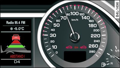 Kombiinstrument: Fahrerübernahmeaufforderung