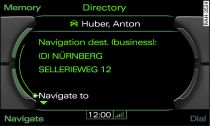 Selecting a navigation destination