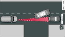 Vehicle changing lane and vehicle stationary