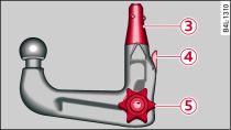 Removable towing bracket: Ball joint