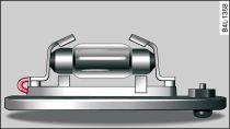 Number plate light: Retaining element