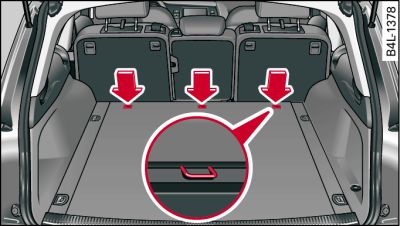 Rear backrest (second row of seats): Top tether anchorages