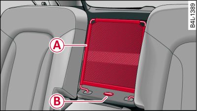 Screen with storage compartment