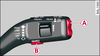 Windscreen wiper lever: On-board computer controls