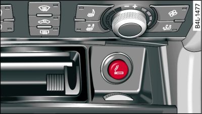 Front centre console: Cigarette lighter