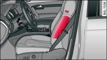 Location of side airbag in driver's seat