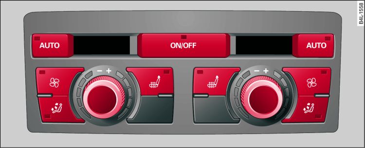 Deluxe automatic air conditioner (4-zone*): Controls in rear cabin