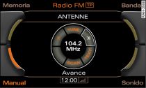 Búsqueda automática de emisoras FM hacia delante