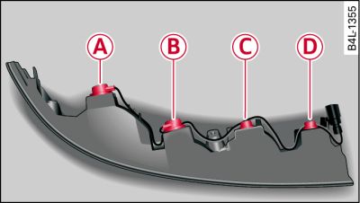 Bloc d'éclairage avec la douille de l'ampoule repérée