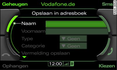 Telefoonnummer in het adresboek opslaan